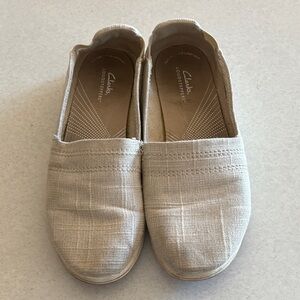 Clarks Light Tan Slip-On Shoes